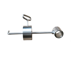 Stainless steel SpitJack Rotisserie Counterweight - 7/8 inch ID isolated on a white background.