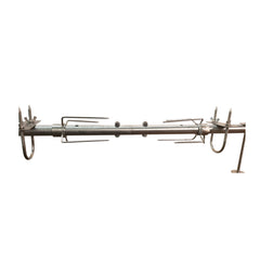 A SpitJack XB125C Whole Hog and Pig Spit Roast Rotisserie System with two hooks on it.