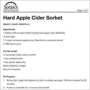 Hard Apple Cider Sorbet