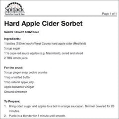 Hard Apple Cider Sorbet