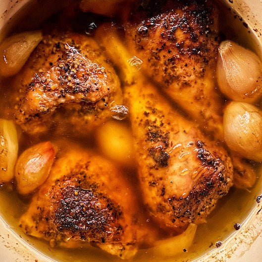 Confit Turkey Legs with Shallots