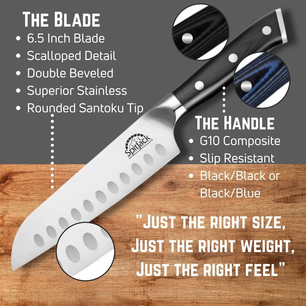 A picture of a SpitJack 6.5" Santoku Chef&