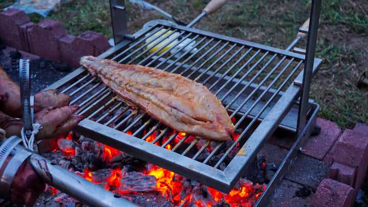 SpitJack ALL Stainless Tuscan Fireplace and Camping Grill