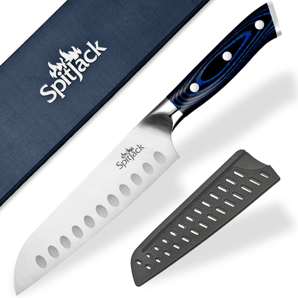 SpitJack BBQ Brisket, Meat Trimming, Fish Fillet and Butcher's Kitchen Boning Knife - 6 inch Curved Stainless Steel Blade