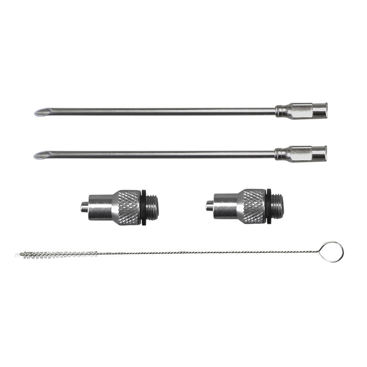 SpitJack Meat Injector Needle - 12 Gauge - 3.5" x 1/8" with Adapter Set (2-pack)