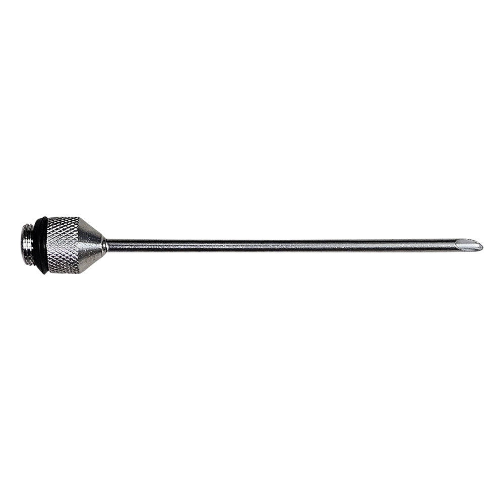 A SpitJack Replacement Mini Needle for SPITJACK Magnum and PULSE Meat Injectors with a metal handle on a white background.