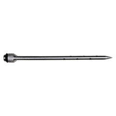 A SpitJack metal rod for marinade injection on a white background.