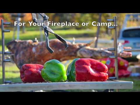 SpitJack ALL Stainless Tuscan Fireplace and Camping Grill