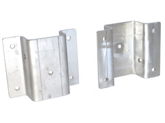 Two SpitJack Rotisserie Post Brackets - Flush Mount on a white background, serving as rotisserie support posts.