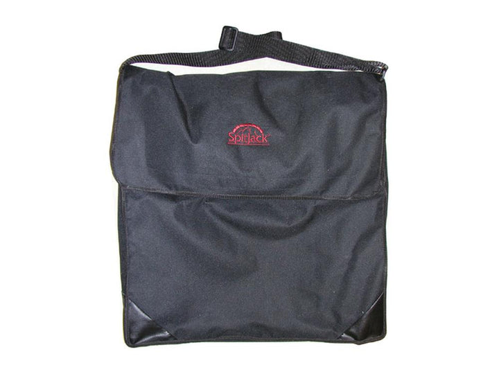 A SpitJack ALL Stainless Tuscan Fireplace and Camping Grill Bundle - DX with a red logo on it.