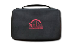 A black Deluxe Limited Edition Case for SpitJack Magnum Injectors with a red SpitJack logo on it.