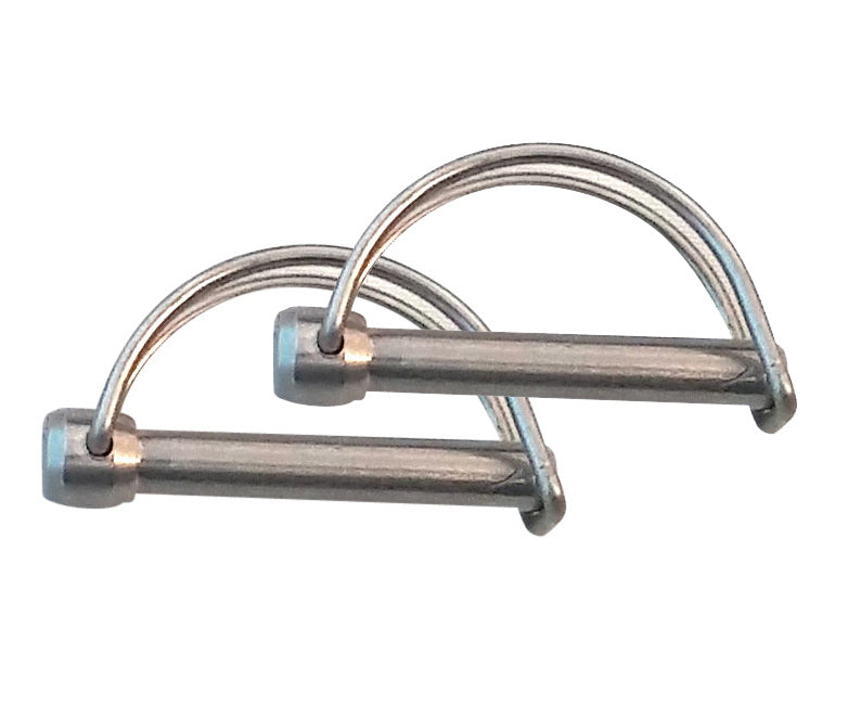 Two SpitJack Lock Pin for 7/8" Spit Couplings, 2-PACK with curved wire loops on a white background.